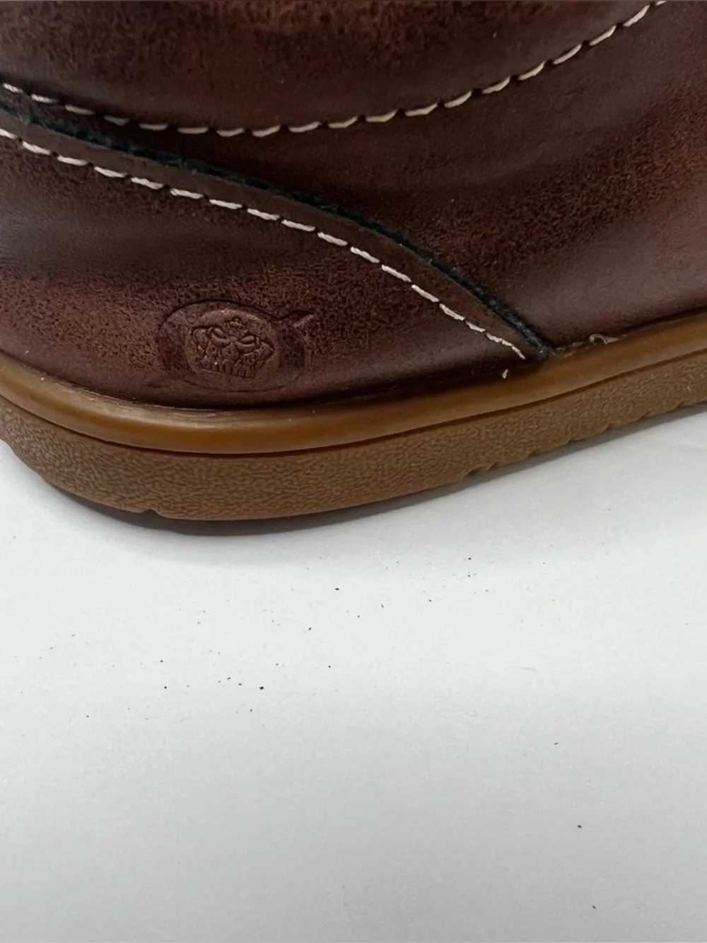 BORN Boys Brown Loafers Dress Shoes Sz 10 Western Cowboy Classic Casual Neutral